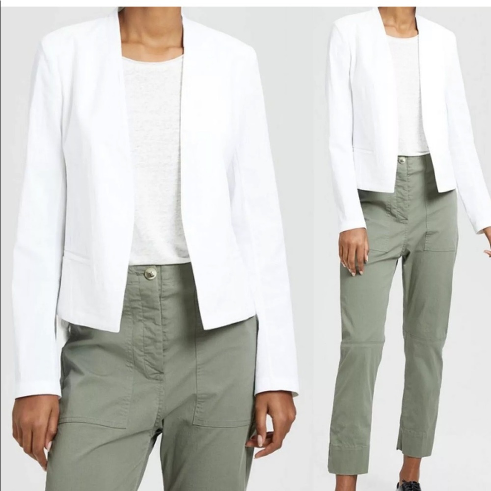 New Theory Clean Organic Crunch Linen Blazer, 8